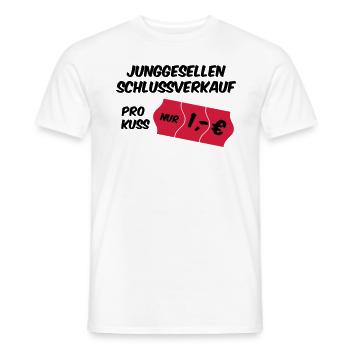 Bachelor Sale - Men's T-Shirt - white - Front - AI Model Male 178 dark (178cm)