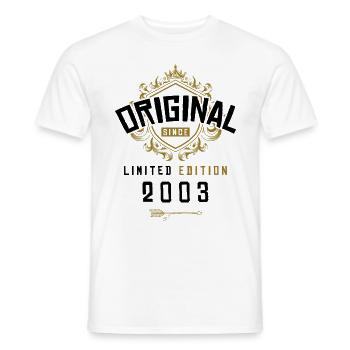 2003 limited edition birthday - Men's T-Shirt - white - Front - AI Model Male 178 dark (178cm)