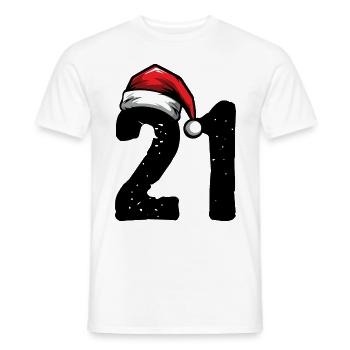 21 Numéro Noël - T-shirt homme - blanc - Devant - AI Model Male 178 dark (178cm)