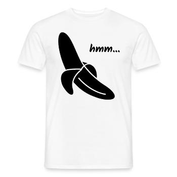 Hmm Yummy Banana Gift - Men's T-Shirt - white - Front - AI Model Male 178 dark (178cm)