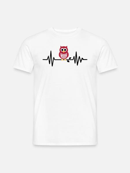 Eule - Männer T-Shirt - Weiß