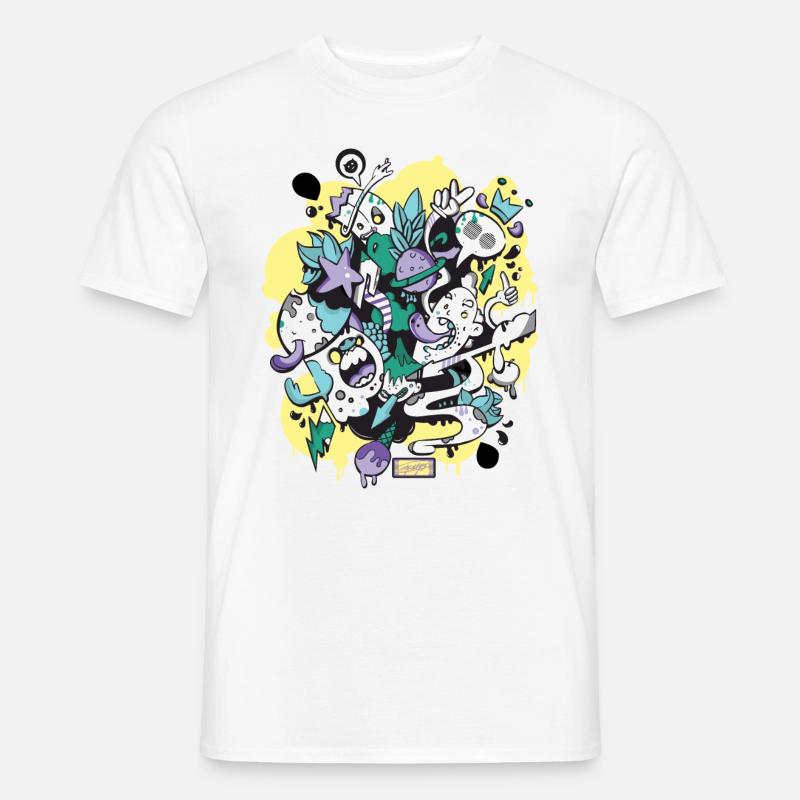 Graffiti-Träume - Männer T-Shirt - Weiß