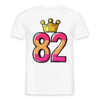 82 Nombre Couronne - T-shirt homme - blanc - Devant - AI Model Male 178 dark (178cm)