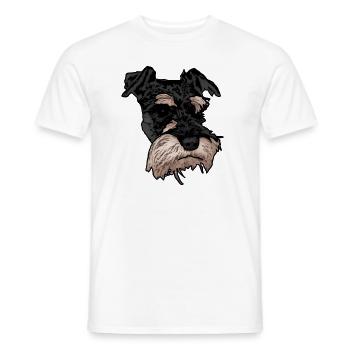 Schnauzer miniature - T-shirt homme - blanc - Devant - AI Model Male 178 dark (178cm)