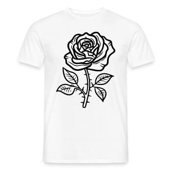 Symbole de la rose - T-shirt homme - blanc - Devant - AI Model Male 178 dark (178cm)