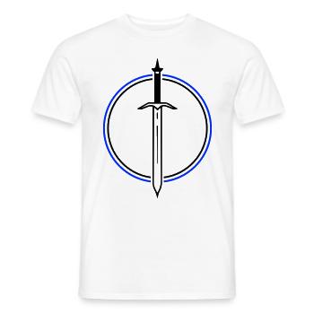 Schwert Icon - Männer T-Shirt - Weiß - Vorne - AI Model Male 178 dark (178cm)