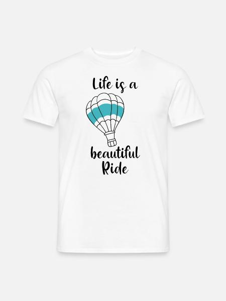 Heißluftballon Ballon fliegen - Männer T-Shirt - Weiß