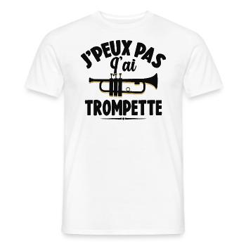 Je Peux Pas J'ai Trompette Instrument À Vent - T-shirt homme - blanc - Devant - AI Model Male 178 dark (178cm)