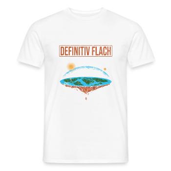 Flat Earth - Männer T-Shirt - Weiß - Vorne - AI Model Male 178 dark (178cm)
