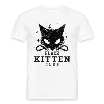 Black Cat - Männer T-Shirt - Weiß - Vorne - AI Model Male 178 dark (178cm)