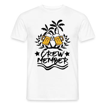 Membre d'équipage / Design du parti - T-shirt homme - blanc - Devant - AI Model Male 178 dark (178cm)