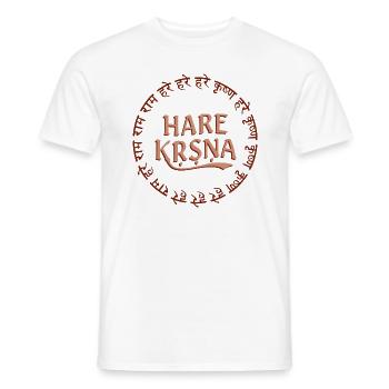 Hare Krishna - Maha Mantra Kreis - Männer T-Shirt - Weiß - Vorne - AI Model Male 178 dark (178cm)