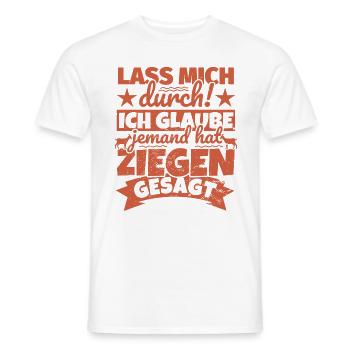 Ziegenliebhaber lustig Ziegen Geschenk Ziegenbesit - Männer T-Shirt - Weiß - Vorne - AI Model Male 178 dark (178cm)