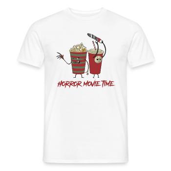 Horror movie time - Men's T-Shirt - white - Front - AI Model Male 178 dark (178cm)