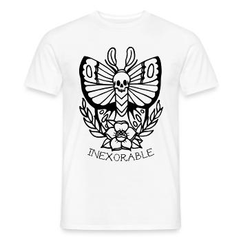 Tatouage traditionnel Moth - T-shirt homme - blanc - Devant - AI Model Male 178 dark (178cm)
