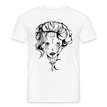 Tendresse maléfique - T-shirt homme - blanc - Devant - AI Model Male 178 dark (178cm)