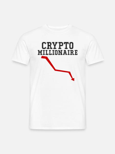 Lustiger Krypto-Millionär Bitcoin ETH - Männer T-Shirt - Weiß