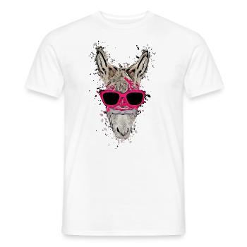 Party Donkey 2023 - Men's T-Shirt - white - Front - AI Model Male 178 dark (178cm)