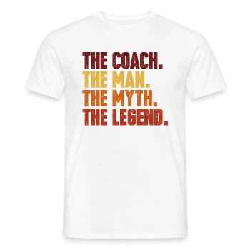 Coach coach mythe légende drôle cadeau - T-shirt homme - blanc - Devant - AI Model Male 178 dark (178cm)