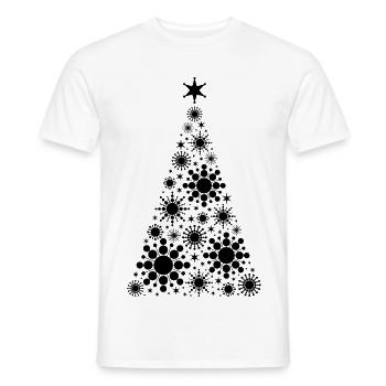 Christmas tree / Christmas tree made of circles - Men's T-Shirt - white - Front - AI Model Male 178 dark (178cm)