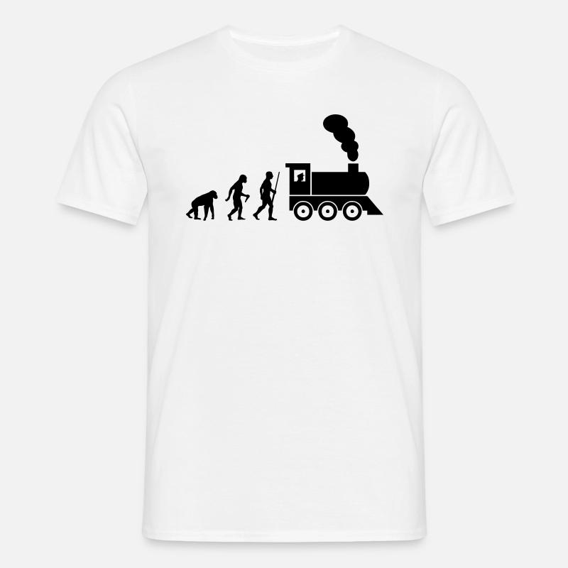 Train driver evolution - T-shirt Homme - blanc