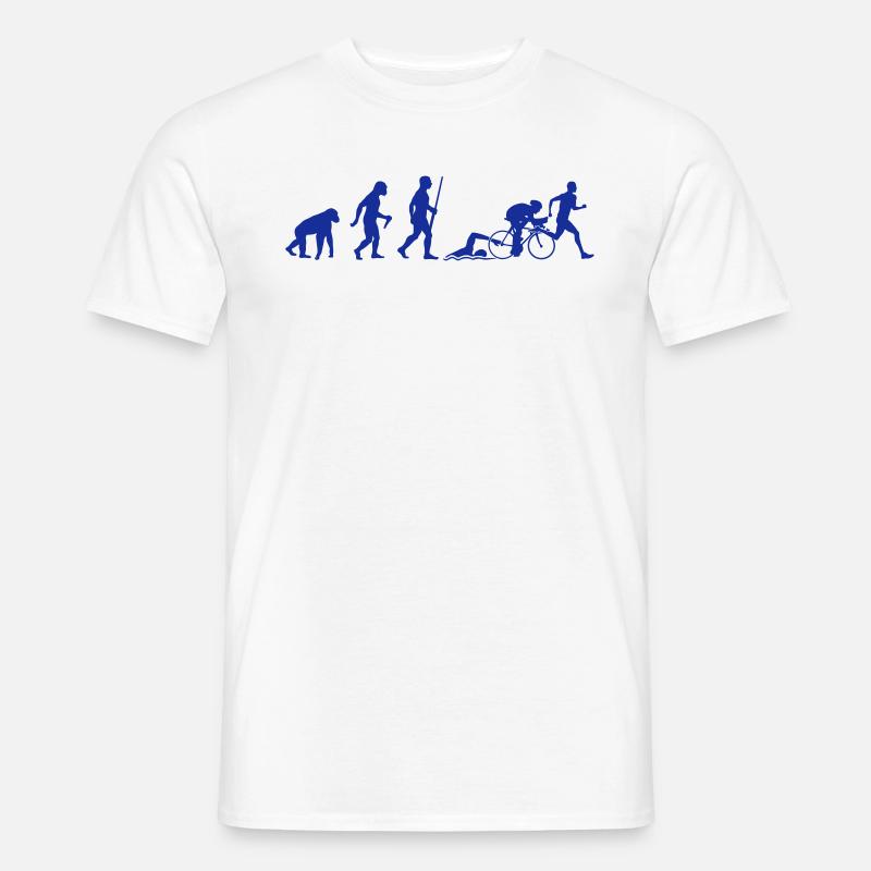 Triathlon Evolution - Männer T-Shirt - Weiß