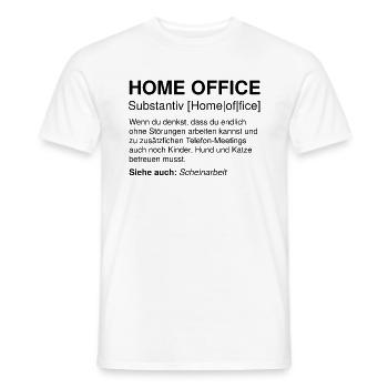 Home Office Definition Fun Büro Arbeiten Geschenk - Männer T-Shirt - Weiß - Vorne - AI Model Male 178 dark (178cm)