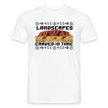 Landscapes Carved in Time - Men's T-Shirt - white - Front - AI Model Male 178 dark (178cm)