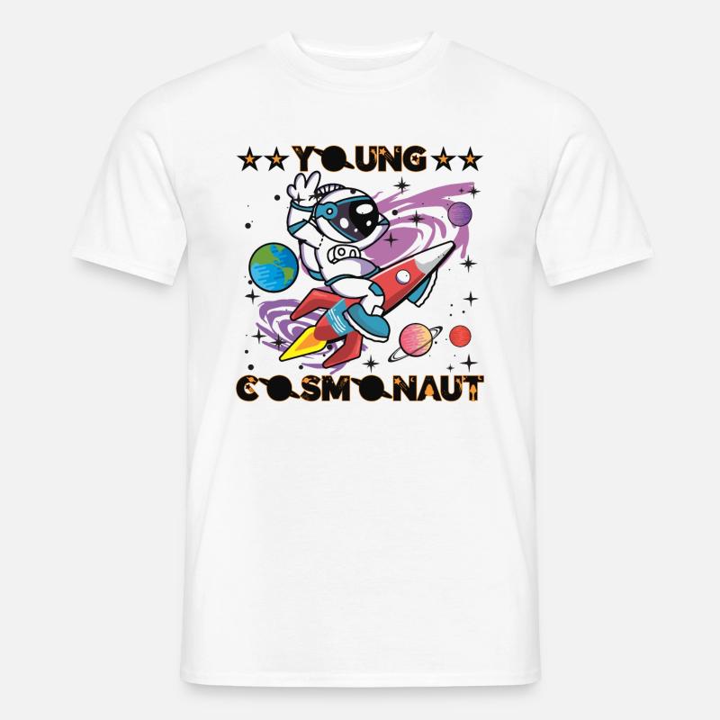 Junger Kosmonaut - Männer T-Shirt - Weiß