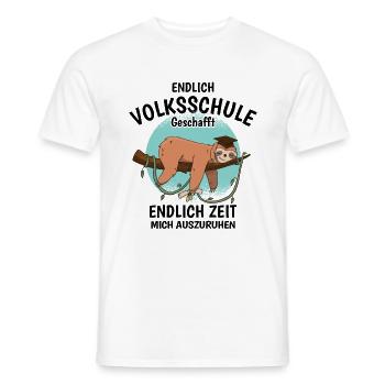 Volksschule Geschafft Absolvent Abgänger - Männer T-Shirt - Weiß - Vorne - AI Model Male 178 dark (178cm)