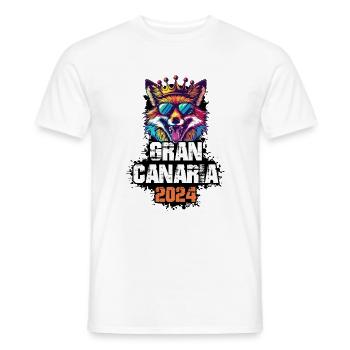 Gran Canaria 2024 Urlaub Fuchs - Männer T-Shirt - Weiß - Vorne - AI Model Male 178 dark (178cm)
