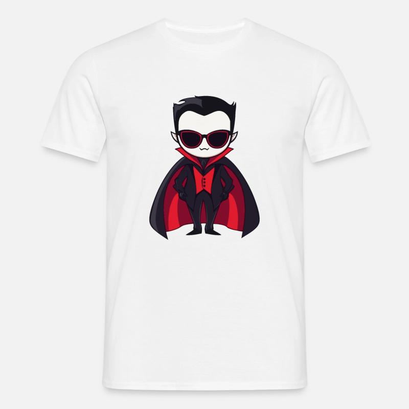 Vampir Halloween Cool - Männer T-Shirt - Weiß