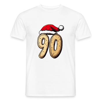 90 Number Christmas Cookie - Men's T-Shirt - white - Front - AI Model Male 178 dark (178cm)