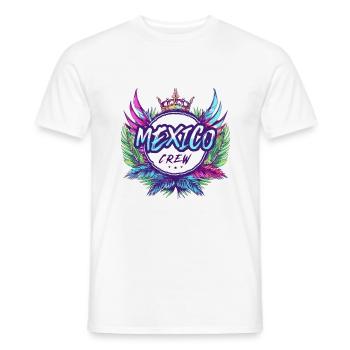 Mexiko Crew Bunt - Männer T-Shirt - Weiß - Vorne - AI Model Male 178 dark (178cm)
