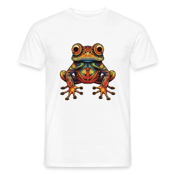Frosch Porträt - Männer T-Shirt - Weiß - Vorne - AI Model Male 178 dark (178cm)