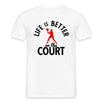 Tennisplatz Spruch Für Tennis - Männer T-Shirt - Weiß - Vorne - AI Model Male 178 dark (178cm)