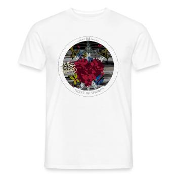 Three of Swords | Three of the swords tarot card - Men's T-Shirt - white - Front - AI Model Male 178 dark (178cm)