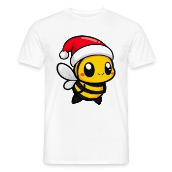 Biene Weihnachten Niedlich - Männer T-Shirt - Weiß - Vorne - AI Model Male 178 dark (178cm)