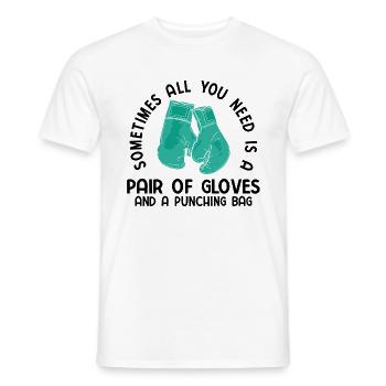 Boxsport Boxing - Männer T-Shirt - Weiß - Vorne - AI Model Male 178 dark (178cm)