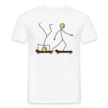 Skateboard Fun - Männer T-Shirt - Weiß - Vorne - AI Model Male 178 dark (178cm)