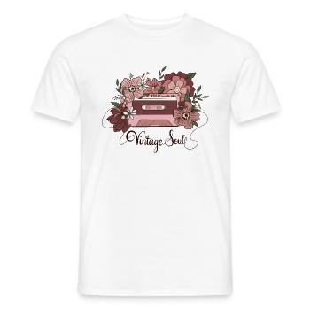 Vintage Soul Flower Cassette - Männer T-Shirt - Weiß - Vorne - AI Model Male 178 dark (178cm)