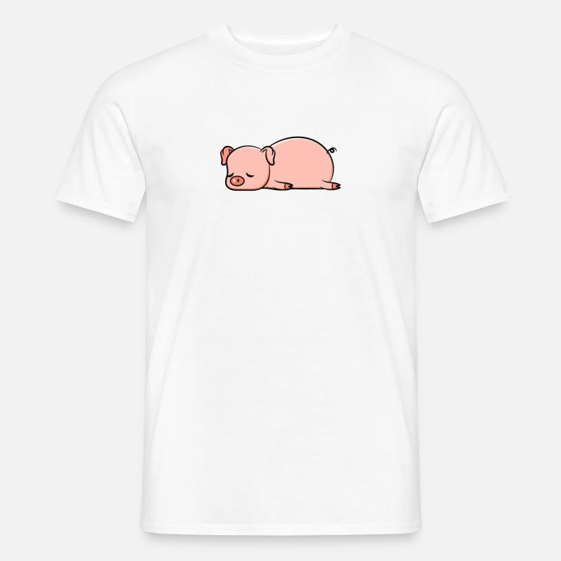 Schweinefleisch müde Süßes und süßes Geschenk. - Männer T-Shirt - Weiß