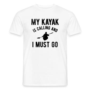 Paddel-Boot Kanu-Fahrer Für Kajak - Männer T-Shirt - Weiß - Vorne - AI Model Male 178 dark (178cm)