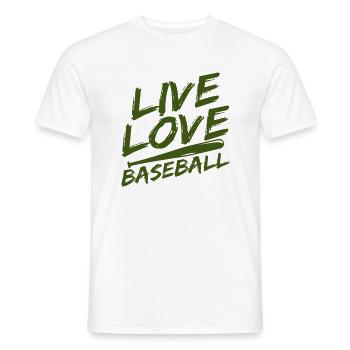 Baseball - Männer T-Shirt - Weiß - Vorne - AI Model Male 178 dark (178cm)