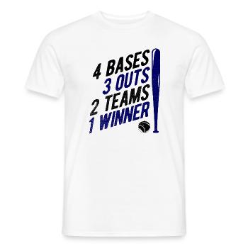 Baseball - Männer T-Shirt - Weiß - Vorne - AI Model Male 178 dark (178cm)