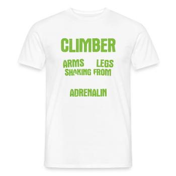 Klettern Bouldern - Männer T-Shirt - Weiß - Vorne - AI Model Male 178 dark (178cm)