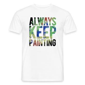 Maler Zeichner für Künstler - Männer T-Shirt - Weiß - Vorne - AI Model Male 178 dark (178cm)