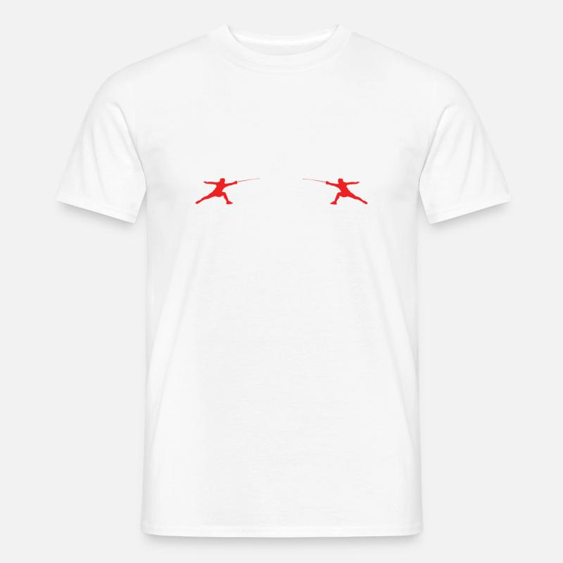 Fechten - Männer T-Shirt - Weiß