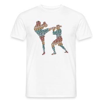 Kickboxing - Männer T-Shirt - Weiß - Vorne - AI Model Male 178 dark (178cm)