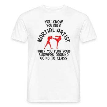 Mixed Martial Arts MMA - Männer T-Shirt - Weiß - Vorne - AI Model Male 178 dark (178cm)